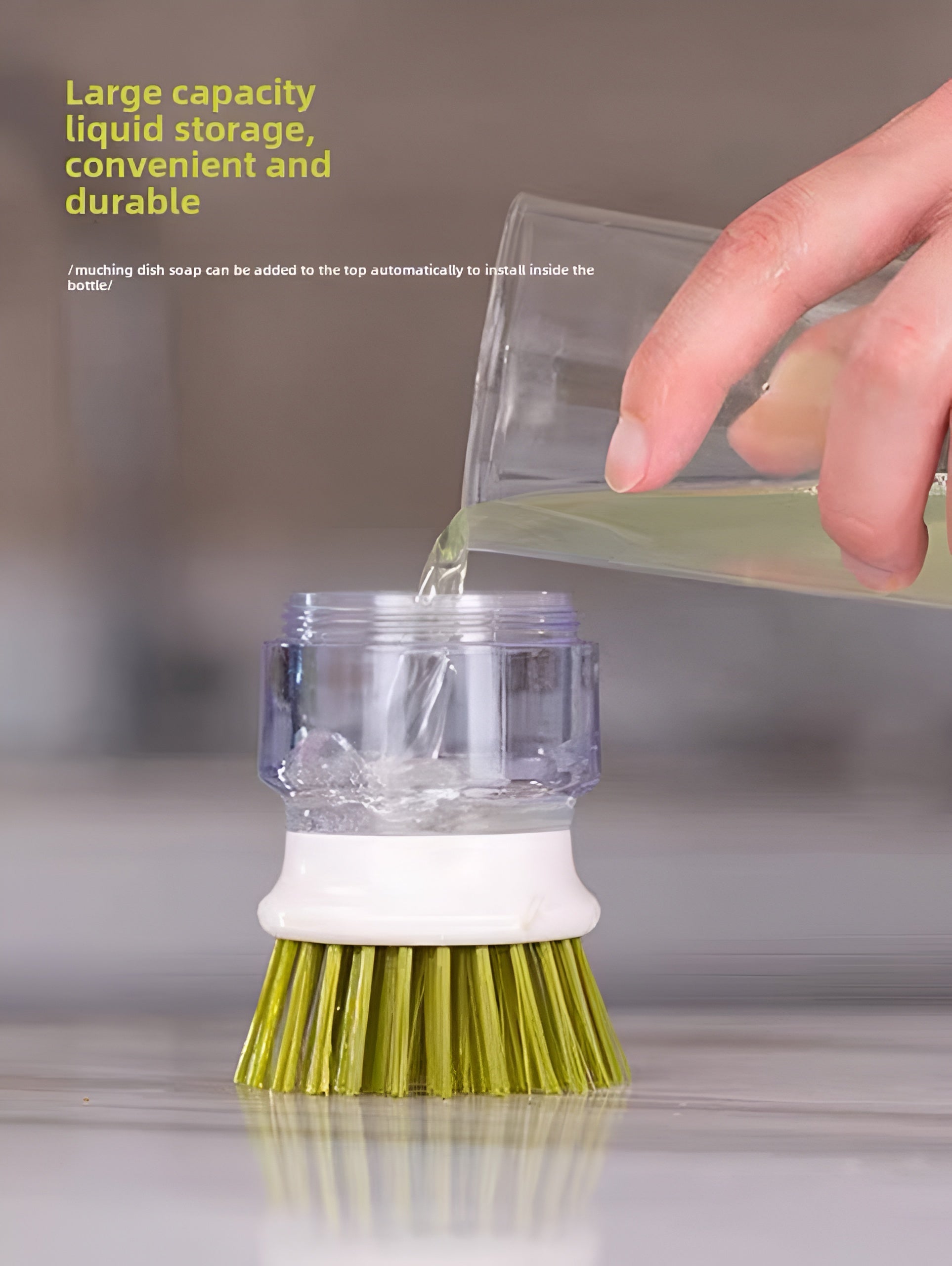 Pot Brush Artifact Pot Washing Brush Dishwashing Brush Non-Stick Automatic Liquid-Adding Pot Brush Home Kitchen Lazy Cleaning Pot Brush